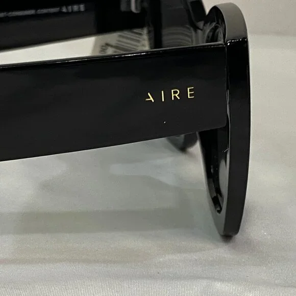 Aire Haedus Oversized Square Cat-Eye Sunglasses Black Smoke Mono NWT - Picture 14 of 15